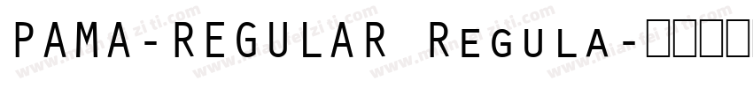 PAMA-REGULAR Regula字体转换